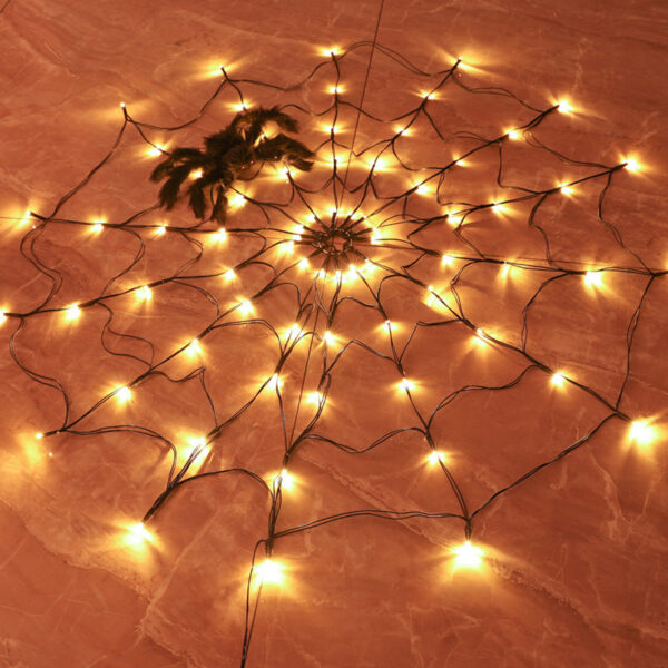 Halloween LED Spider Web Light – 5V, 8 Modes - Image 4