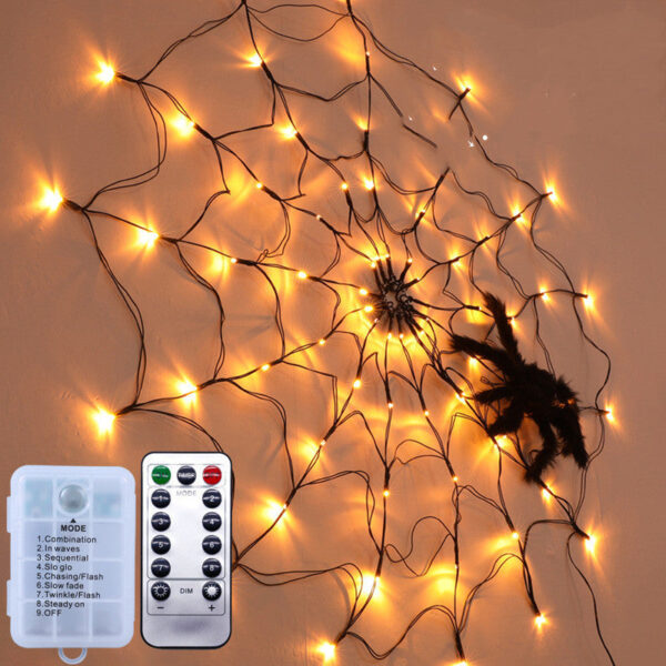 Halloween LED Spider Web Light – 5V, 8 Modes - Image 3