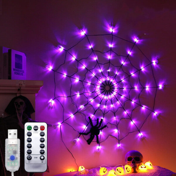 Halloween LED Spider Web Light – 5V, 8 Modes - Image 7