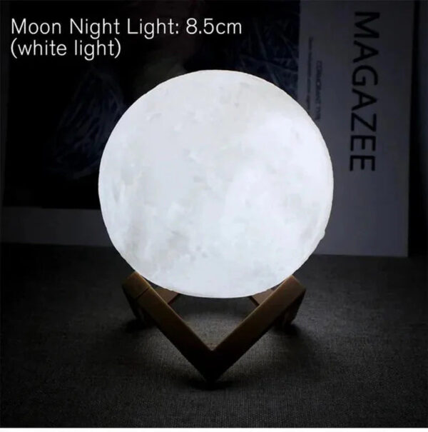 D5 Starry Moon Lamp 8Cm - LED Night Light with Stand, Perfect for Bedroom Decor and Gifts - Image 9