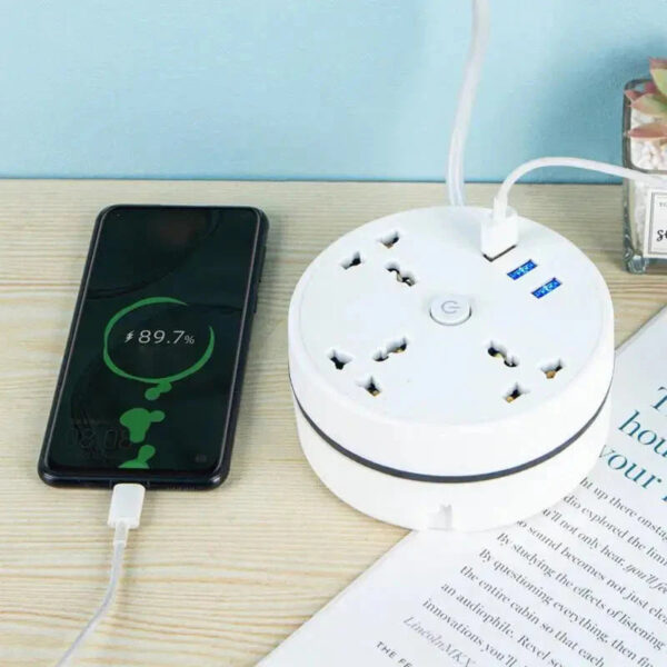 EU Plug AC Outlet Smart Home Power Strip – Multipurpose Electrical Extension Cord with USB Ports & Fast Charging - Image 5