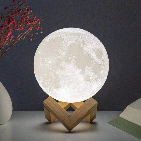 D5 Starry Moon Lamp 8Cm - LED Night Light with Stand, Perfect for Bedroom Decor and Gifts - Image 7