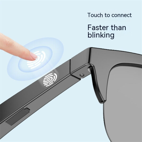 Wireless Touch Bluetooth Headset Sun Glasses - Image 2